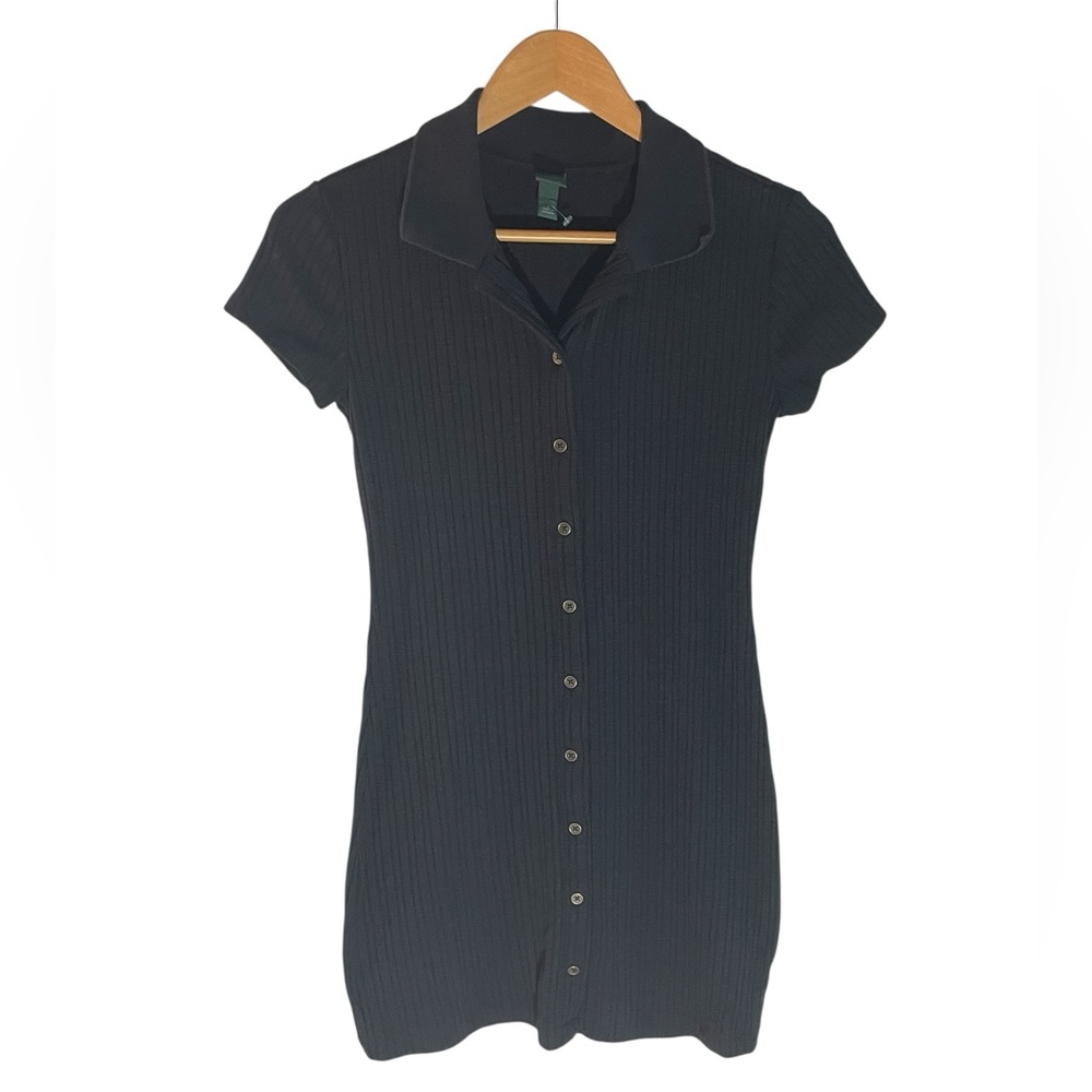 X9- black collared sweater dress wild fable small sm s